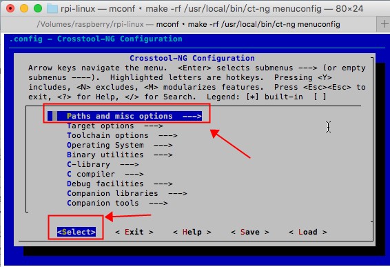 Crosstool-NG-PathAndMiscOptions