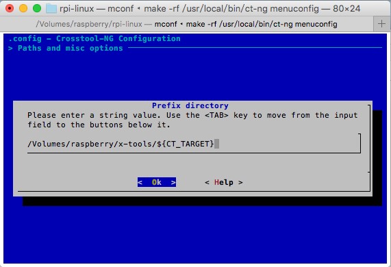 Crosstool-NG-PathAndMiscOptionsPrefixDirectoryVolumesraspberry