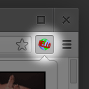 The popup's icon will be displayed right next to the Omnibox.